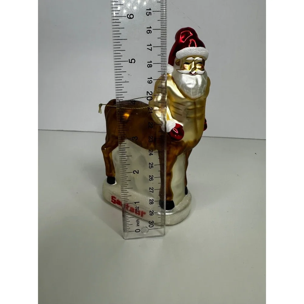 Archie MCPhee Glass Santaur Christmas Ornament Santa Horse Minotaur